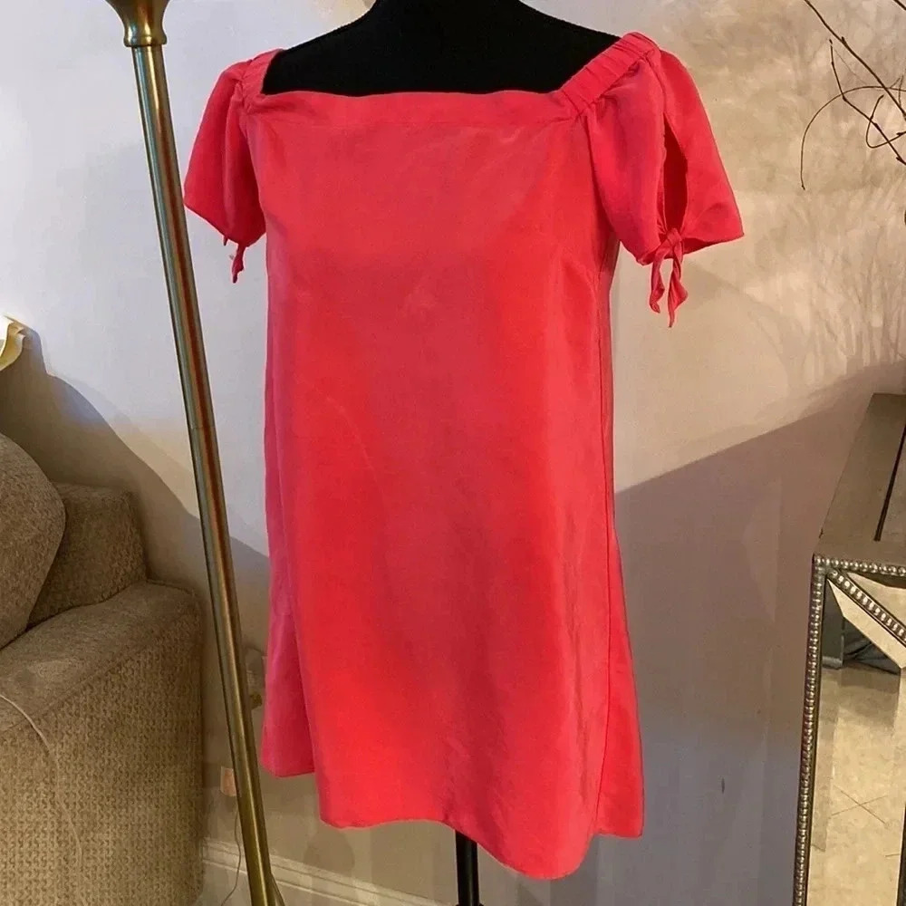 AMANDA Uprichard Absolutely Adorable Silk Dress Size M - Picture 3 of 8